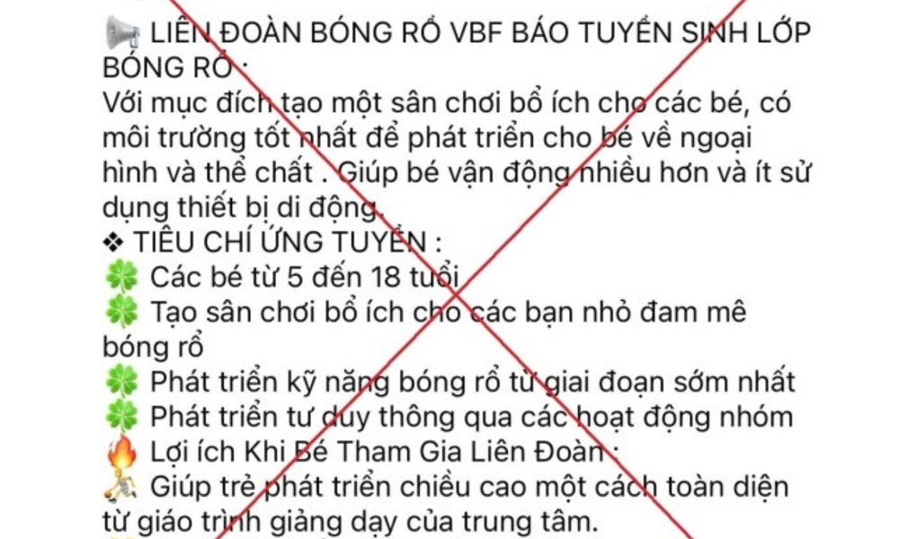  Mất hơn 1 tỷ đồng vì đăng ký cho con học bóng rổ trên mạng xã hội